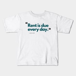 Jalen Hurts - Rent is Due Every Day (Philadelphia Eagles) Kids T-Shirt